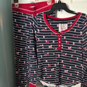 Abercrombie & Fitch ladies pajamas red & blue size Med & Large